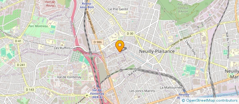 localisation de l'entreprise INES à ROSNY-SOUS-BOIS