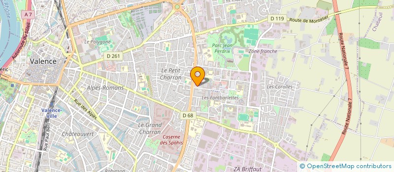 localisation de l'entreprise INES COIFFURE à VALENCE