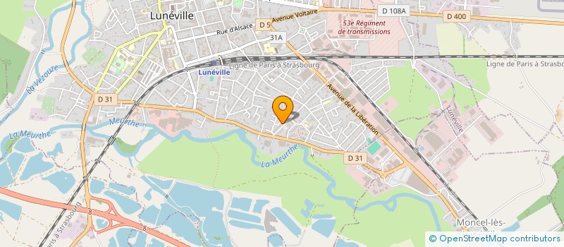 localisation de l'entreprise INES INTERM'SERVICES à LUNEVILLE