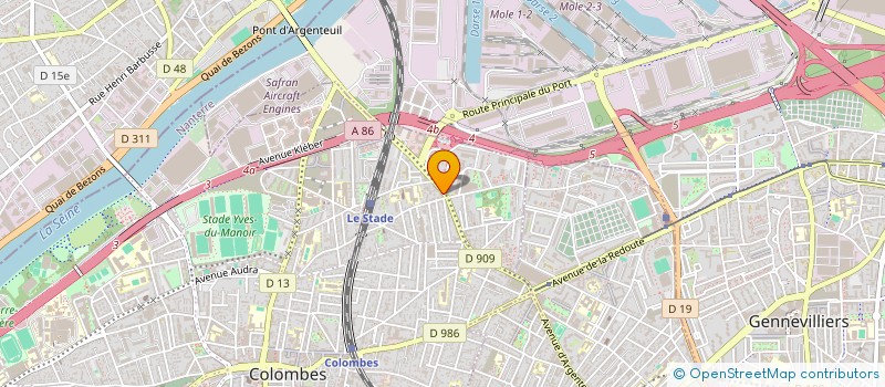 localisation de l'entreprise INES SERVICES  COLOMBES