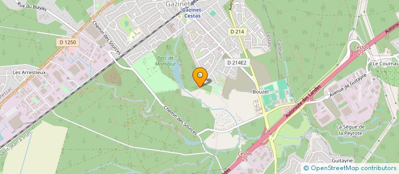 localisation de l'entreprise INEVA 33  CESTAS