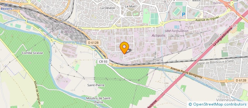 localisation de l'entreprise INEX à BEZIERS