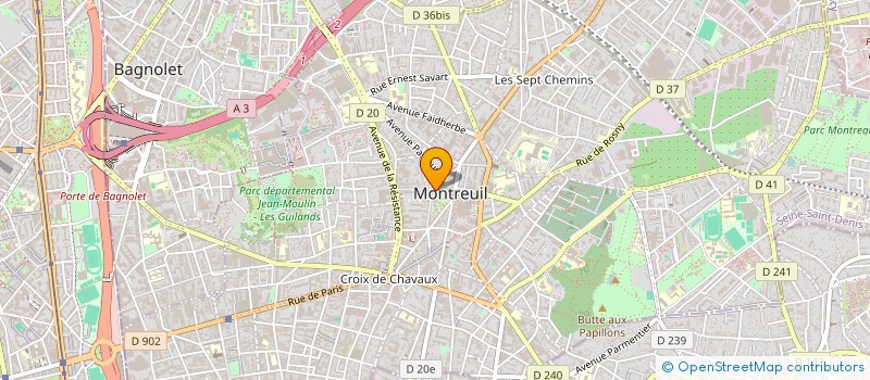localisation de l'entreprise INEX BET à MONTREUIL