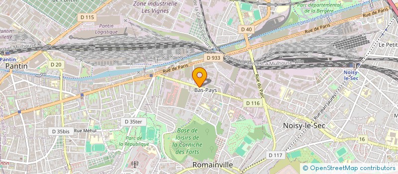 localisation de l'entreprise INEXIOS à ROMAINVILLE