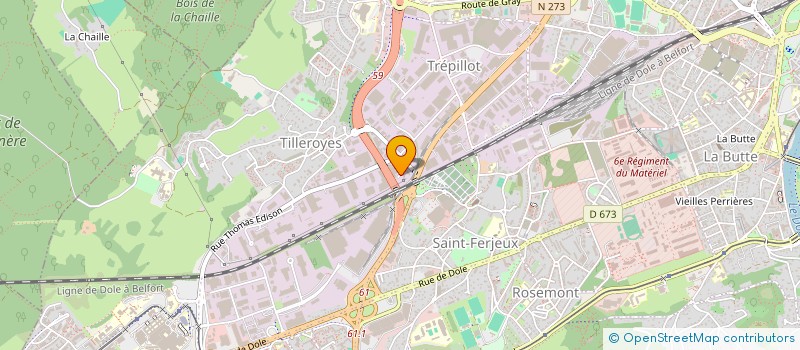 localisation de l'entreprise INEXTENSO à BESANCON