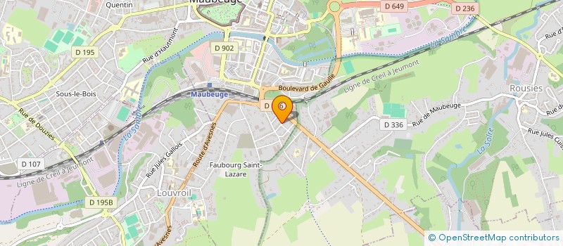 localisation de l'entreprise INF ASSURANCES  MAUBEUGE