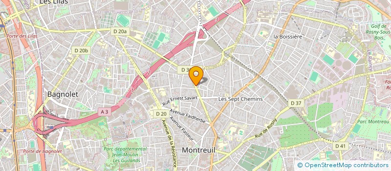 localisation de l'entreprise INFERNAL à MONTREUIL