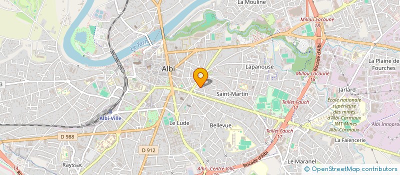 localisation de l'entreprise INFILIB PELLOUTIER à ALBI