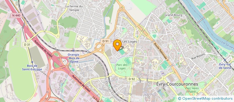 localisation de l'entreprise INFINEO FINANCEMENTS  EVRY-COURCOURONNES