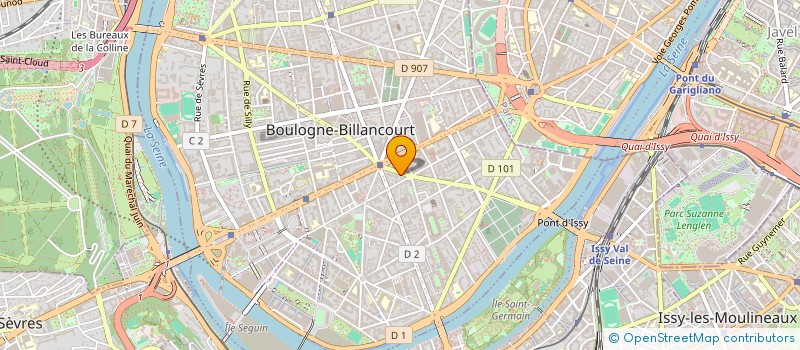 localisation de l'entreprise INFINI 21 à BOULOGNE-BILLANCOURT