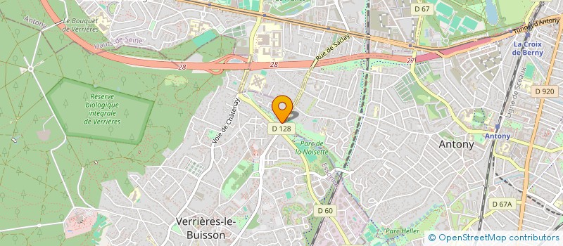 localisation de l'entreprise INFINI  VERRIERES-LE-BUISSON