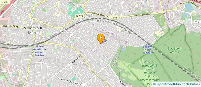 localisation de l'entreprise INFINI à VILLIERS-SUR-MARNE
