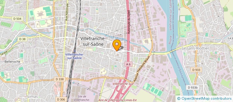 localisation de l'entreprise INFINI PNEUS  VILLEFRANCHE-SUR-SAONE