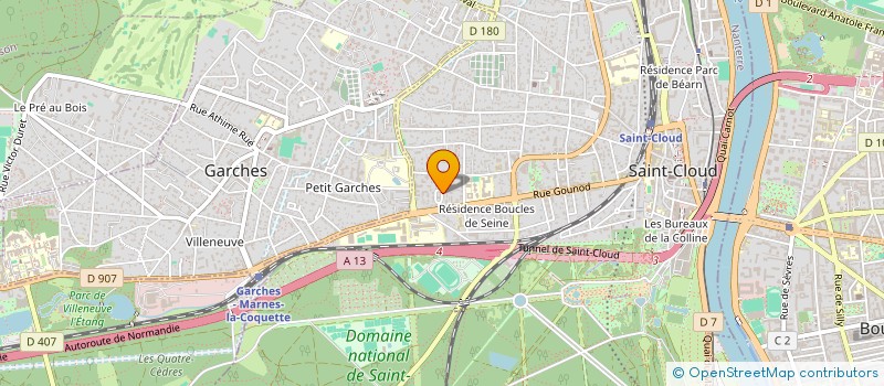 localisation de l'entreprise INFINISEA à SAINT-CLOUD