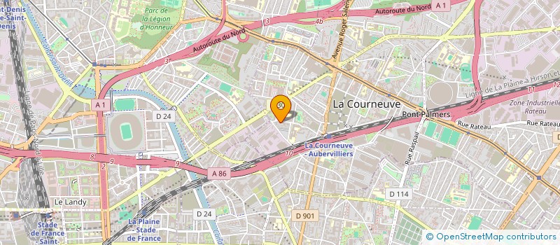 localisation de l'entreprise INFINITE MUSIQ à LA COURNEUVE