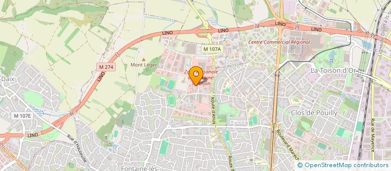 localisation de l'entreprise INFINITY  FONTAINE-LES-DIJON