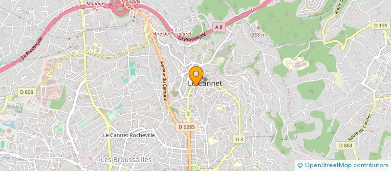localisation de l'entreprise INFINITY à LE CANNET