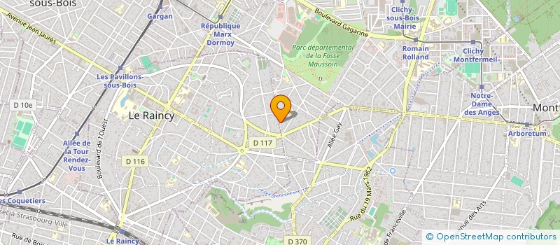 localisation de l'entreprise INFINITY à CLICHY-SOUS-BOIS