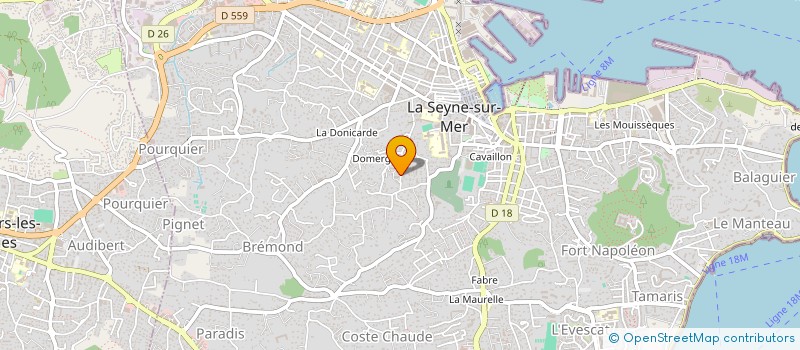 localisation de l'entreprise INFINITY à LA SEYNE-SUR-MER