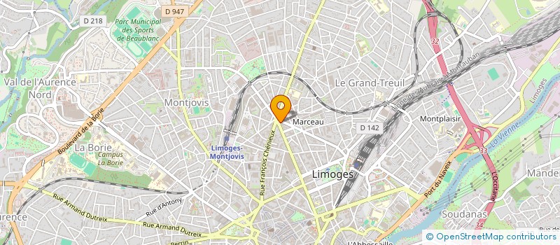 localisation de l'entreprise INFINITY - IMPORT&DISTRIBUTION à LIMOGES