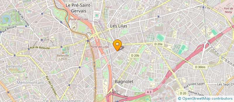 localisation de l'entreprise INFINITY SECURITE PRIVEE  LES LILAS