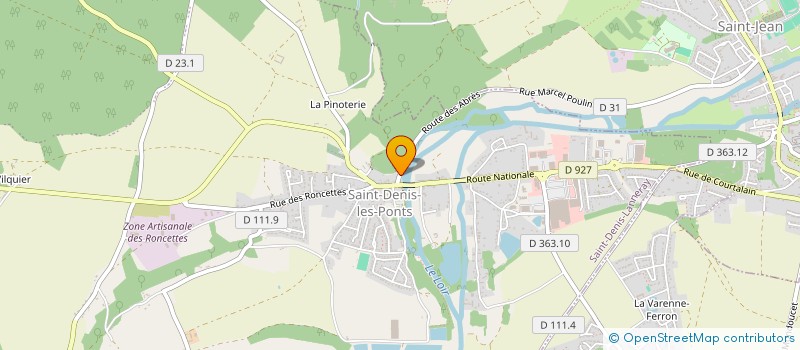 localisation de l'entreprise INFINITY WAVE à SAINT-DENIS-LANNERAY