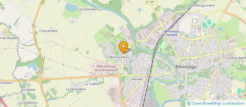 localisation de l'entreprise INFINOR à MONTAIGU-VENDEE