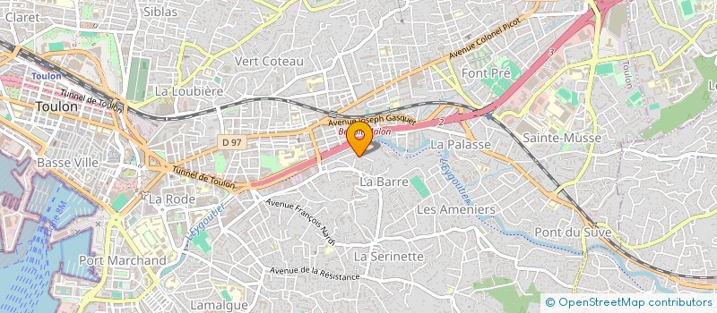 localisation de l'entreprise INFIRMERIE DE LA RODE à TOULON