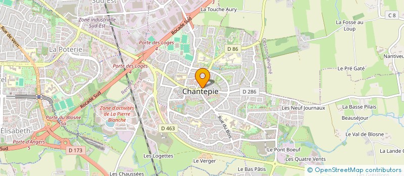 localisation de l'entreprise INFIRMIERES ROSA PARKS  CHANTEPIE