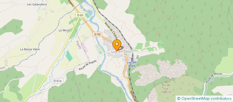 localisation de l'entreprise INFIRMIERS DE LUC ET DU HAUT DIOIS  LUC-EN-DIOIS