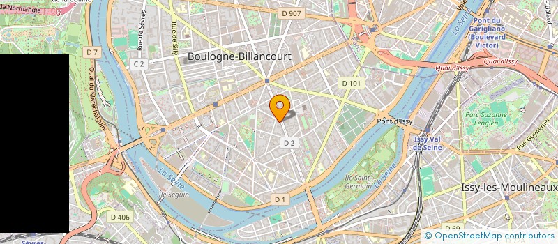 localisation de l'entreprise INFLUENCE CAPITAL  BOULOGNE-BILLANCOURT