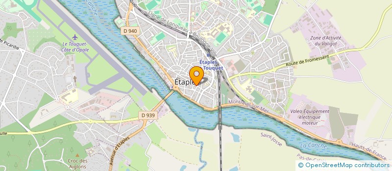 localisation de l'entreprise INFLUENCE OPTIQUE  ETAPLES