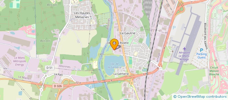 localisation de l'entreprise INFLUENCES à ARNAGE