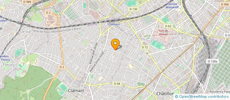 localisation de l'entreprise INFLUENCES à CLAMART