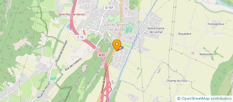 localisation de l'entreprise INFLUX MARINE  VARCES-ALLIERES-ET-RISSET