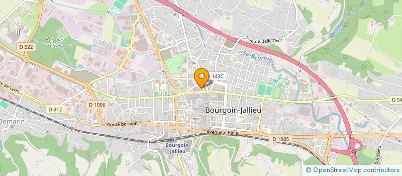 localisation de l'entreprise INFO 2001 à BOURGOIN-JALLIEU