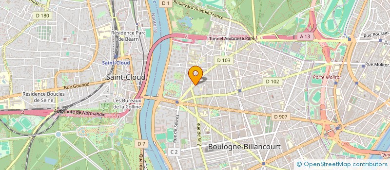 localisation de l'entreprise INFO 7  BOULOGNE-BILLANCOURT