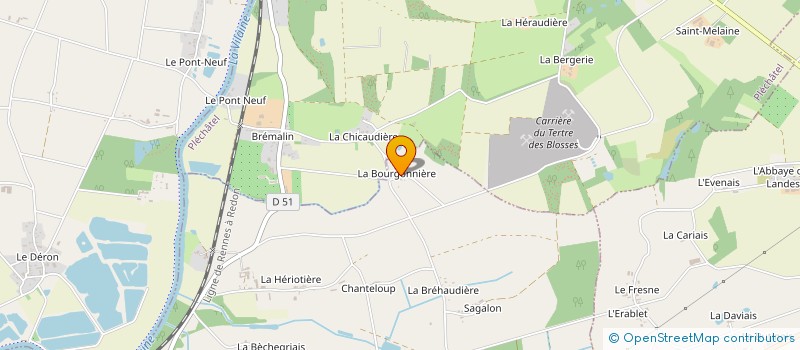 localisation de l'entreprise INFO BREIZH  GUIPRY-MESSAC