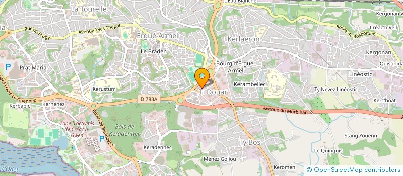 localisation de l'entreprise INFO CENTER QUIMPER  QUIMPER