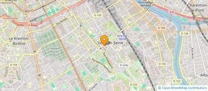 localisation de l'entreprise INFO-COM à IVRY-SUR-SEINE