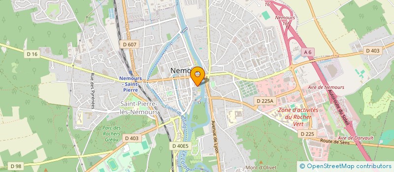 localisation de l'entreprise INFO-COM SOFTWARE à NEMOURS