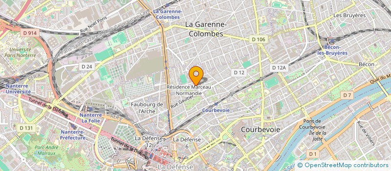 localisation de l'entreprise INFO-EXPE à COURBEVOIE