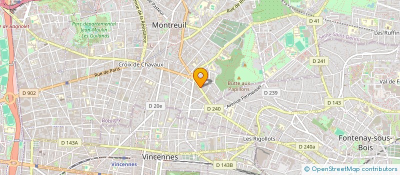 localisation de l'entreprise INFO - PROCESS à MONTREUIL