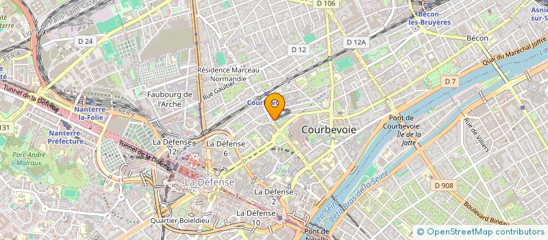 localisation de l'entreprise INFO RESEAU TECH à COURBEVOIE