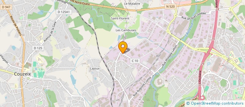 localisation de l'entreprise INFO-ROUTAGE à LIMOGES