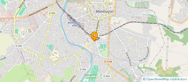 localisation de l'entreprise INFO SERVICE  MONTLUCON