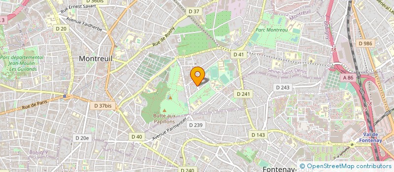 localisation de l'entreprise INFO TECH à MONTREUIL