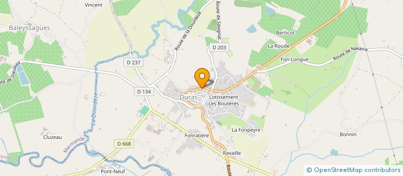 localisation de l'entreprise INFO TOURISME DURAS à DURAS