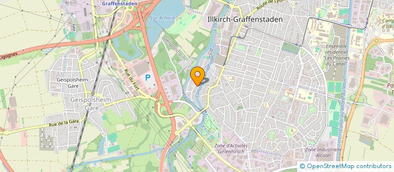 localisation de l'entreprise INFO TRAFIC BAS-RHIN  ILLKIRCH-GRAFFENSTADEN