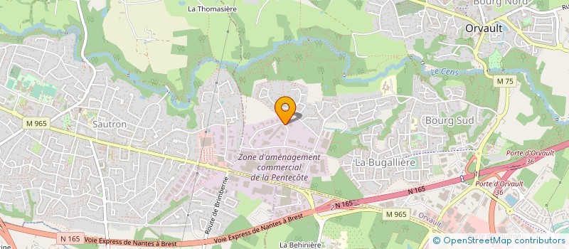 localisation de l'entreprise INFOBAT à ORVAULT